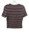 Salvatore Ferragamo Size XS Brown & Pink Virgin Wool Blend Knit Triangles Top Brown & Pink / XS