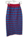 Tory Burch Size XS Red & Blue Polyester Blend Synthetic Knit Side Zip Skirt Red & Blue / XS