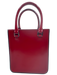 Prada Red Patent Leather Logo Top Handle Crossbody Strap Bag Red / Mini