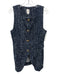 Maeve Size S Blue & White Cotton Denim Square Neck distressed Pockets Vest Blue & White / S