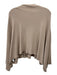 Jil Sander Size 34 / XS Beige Viscose Blend Ribbed Collar Wide Sleeve Top Beige / 34 / XS