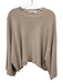 Jil Sander Size 34 / XS Beige Viscose Blend Ribbed Collar Wide Sleeve Top Beige / 34 / XS