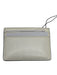 Marc Jacobs White Leather silver tone hardware Logo Cardholder Wallets White