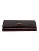 Louis Vuitton Maroon Red Leather Glossy embossed monogram Snap Wallets Maroon Red