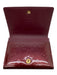 Louis Vuitton Maroon Red Leather Glossy embossed monogram Snap Wallets Maroon Red