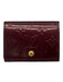 Louis Vuitton Maroon Red Leather Glossy embossed monogram Snap Wallets Maroon Red