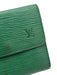 Louis Vuitton Green Epi Leather Snap Closure Bi Fold Wallets Green