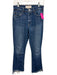 Mother Size 26 Medium Wash Cotton Denim High Waist Cropped Frayed Jeans Medium Wash / 26