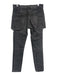 Sacai Size 1 Black Cotton Denim Distressed Skinny short Overlay Jeans Black / 1
