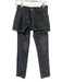 Sacai Size 1 Black Cotton Denim Distressed Skinny short Overlay Jeans Black / 1