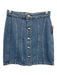 L'agence Size 22 Light Wash Cotton Denim Button Down Paneled SHW Skirt Light Wash / 22