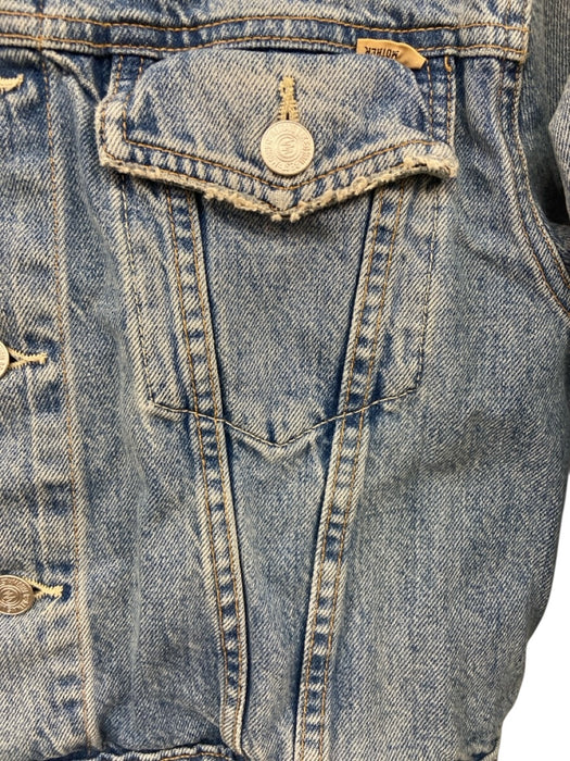 Mother Superior Size S Light Wash Cotton Denim Button Down Pockets Jacket Light Wash / S