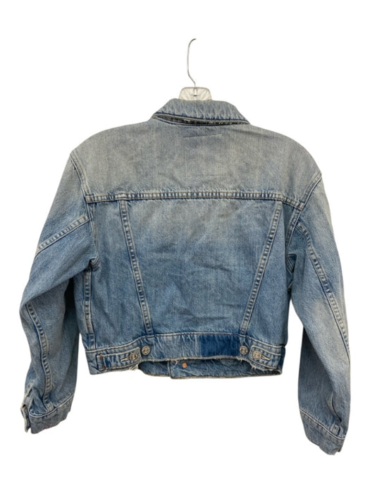 Mother Superior Size S Light Wash Cotton Denim Button Down Pockets Jacket Light Wash / S