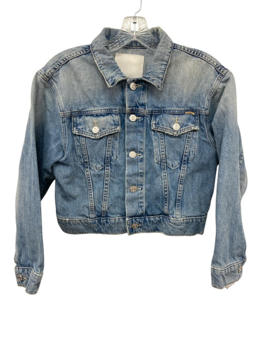 Mother Superior Size S Light Wash Cotton Denim Button Down Pockets Jacket Light Wash / S