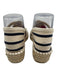 Saint James Shoe Size 37 White & Navy Canvas Stripe Cut Outs Espadrille White & Navy / 37