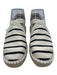 Saint James Shoe Size 37 White & Navy Canvas Stripe Cut Outs Espadrille White & Navy / 37