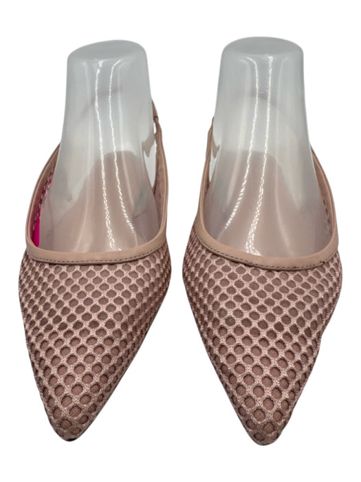 Anthropologie Shoe Size 6 Rose Pink Satin Mesh Pointed Toe Slingbacks Rose Pink / 6