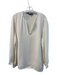 Lafayette 148 Size XL White Silk Long Sleeve solid color V Neck High Low Top White / XL