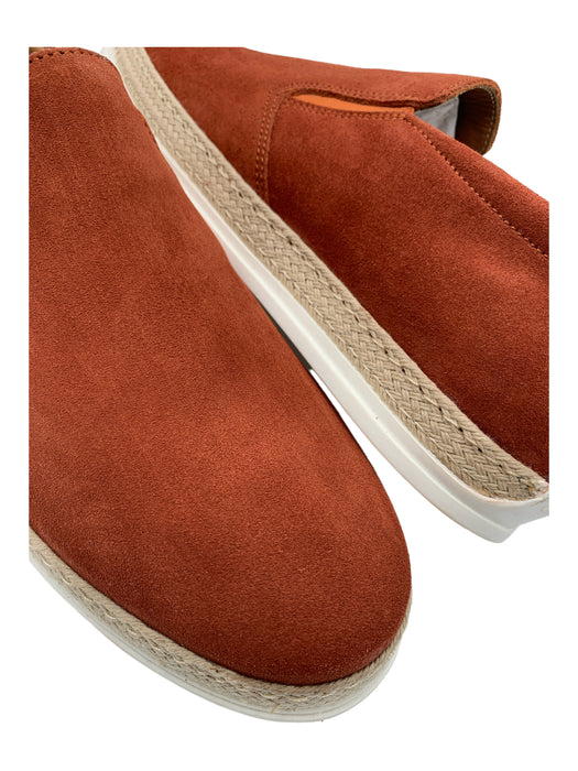 Aquatalia Shoe Size 7.5 Terra Cotta Suede Slip On Woven Detail Sneakers Terra Cotta / 7.5