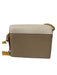 Tory Burch Beige & Brown Saffiano Leather Suede Colorblock Gold Hardware Bag Beige & Brown
