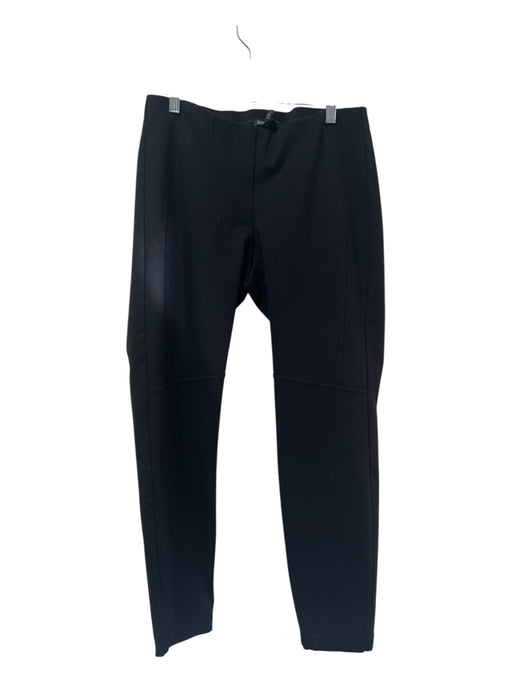 Eileen Fisher Size S Black Rayon Blend Mid Rise Flat Front Pull On Skinny Pants Black / S
