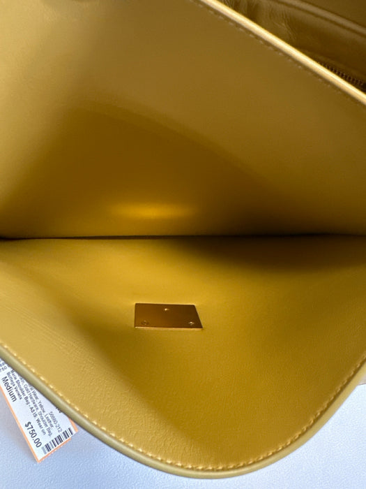 Bottega Veneta Yellow Leather Lambskin Gold Hardware Shoulder Bag Bag
