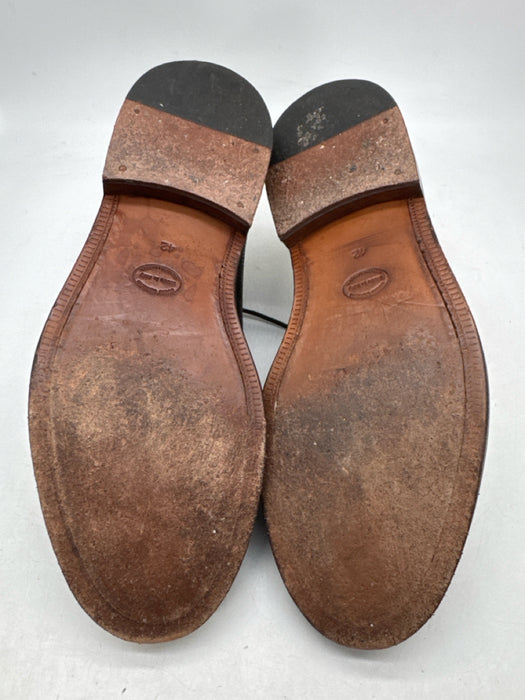 Suitsupply Shoe Size 42 Dark Brown Leather Solid Broguing Men's Shoes
