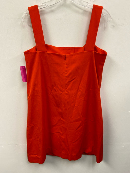 Pearl by Lela Rose Size Medium Orange Cotton Blend Sleeveless Floral Dress