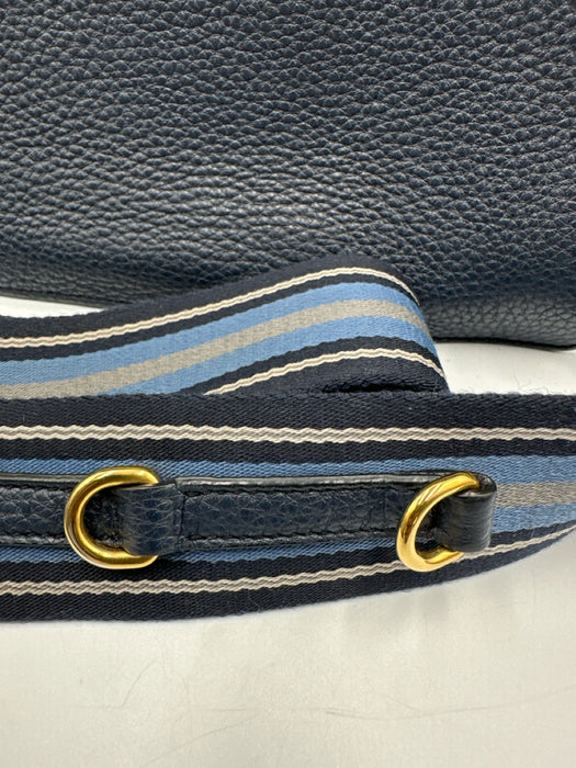 Prada Slate Blue Leather Logo extra strap incl. flap Bag