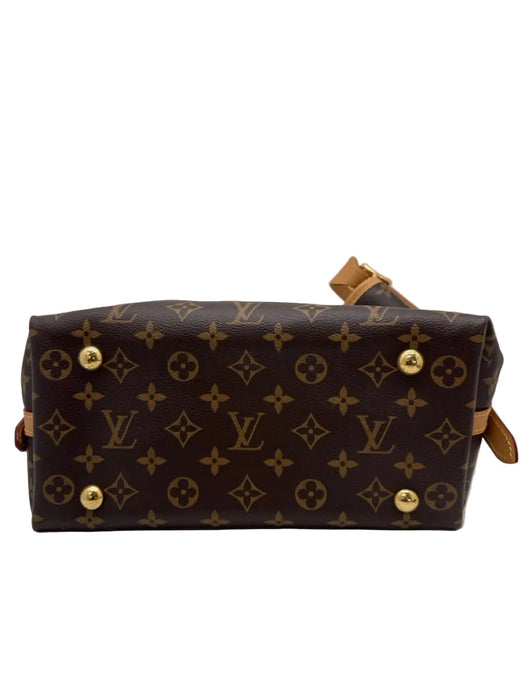 Louis Vuitton Brown Print Coated Canvas Monogram Shoulder Strap Tie Closure Bag