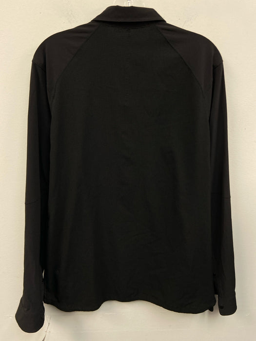 Lululemon Size Est M Black Solid Button up Men's Long Sleeve Shirt