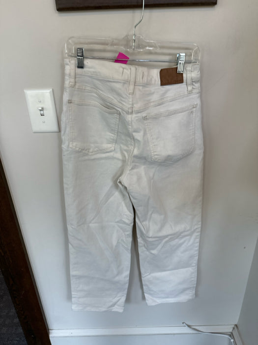 Madewell Size 28 Ivory Cotton High Waist Wide Leg Jeans