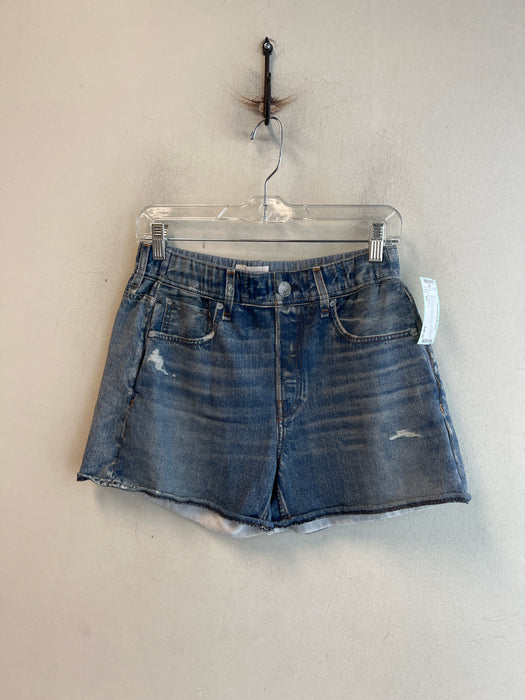 Rag & Bone Size XS Blue Cotton Stretch Waist Side Pockets Short Shorts Shorts