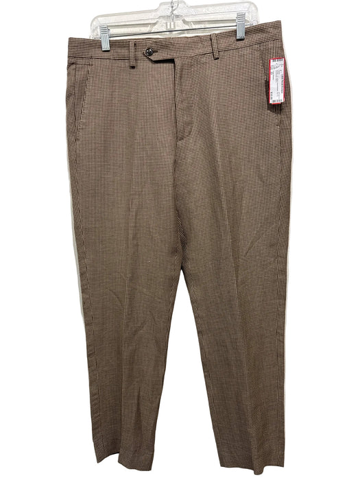 Todd Snyder Size 33 Brown Wool Houndstooth Zip Fly Men's Pants