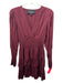 Nicole Miller Collection Size P Burgundy Red Silk & Rayon Smocked Waist Dress Burgundy Red / P