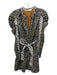 Marie Oliver Size XS Green, Brown, Black Cotton Long puff sleeve Dress Green, Brown, Black / XS