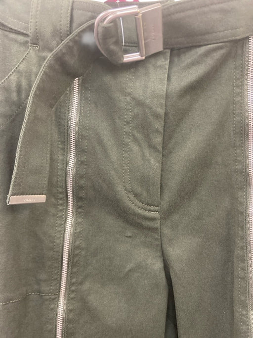 Simkhai Size 6 Dark Green Cotton Blend Zipper Detail Utility Pockets Pants Dark Green / 6