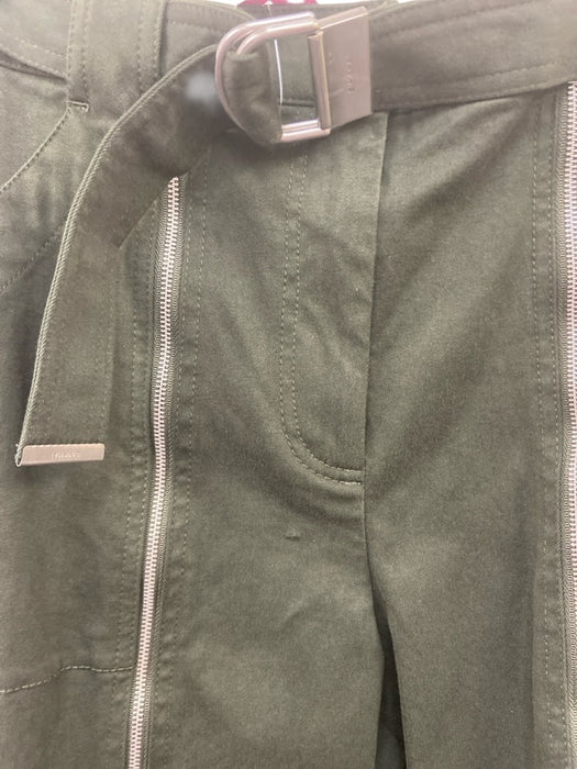 Simkhai Size 6 Dark Green Cotton Blend Zipper Detail Utility Pockets Pants Dark Green / 6