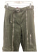 Simkhai Size 6 Dark Green Cotton Blend Zipper Detail Utility Pockets Pants Dark Green / 6