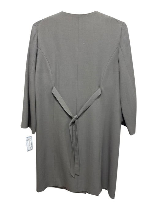 Hache Size 40 Green Gray Wool Long Sleeve Buttons Bow Pockets Coat Green Gray / 40