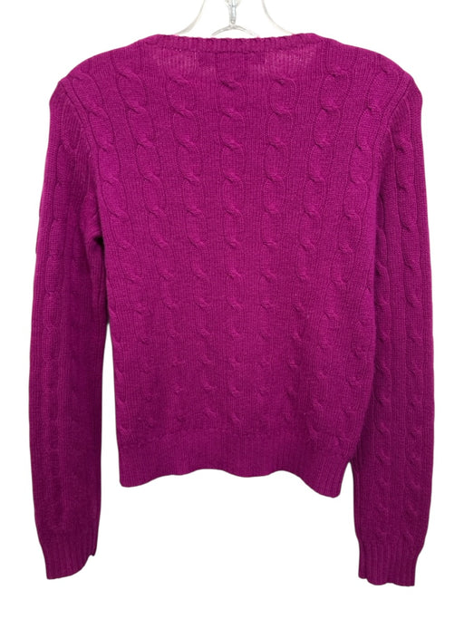 Ralph Lauren Size M Purple Cashmere Long Sleeve Slim Fit Knit Sweater Purple / M