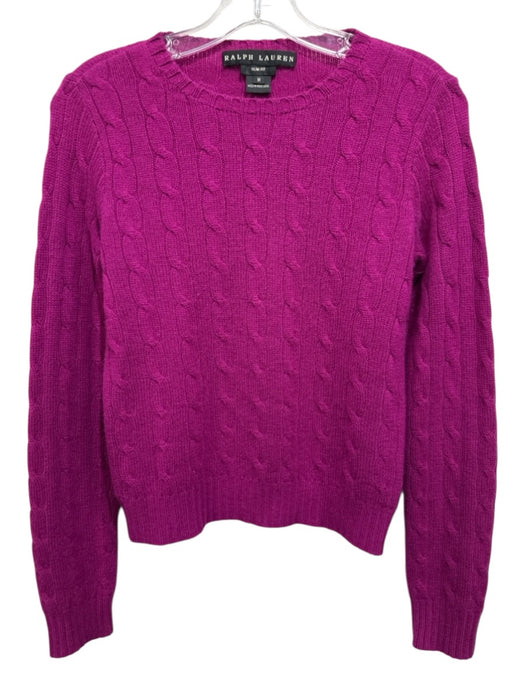 Ralph Lauren Size M Purple Cashmere Long Sleeve Slim Fit Knit Sweater Purple / M