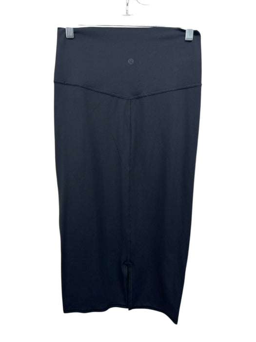 Lululemon Size 8 Black Nylon Blend Wide Waist Band Pencil Knee Length Skirt Black / 8