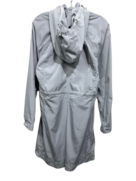 Athleta Size S Light Gray Polyester Zip Up Hood Rain jacket Coat Light Gray / S