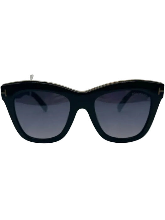 Tom Ford black & gold Acetate & Metal Cat Eye Gold detail Sunglasses