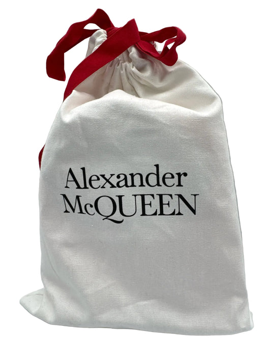 Alexander McQueen Orange & Silver Leather & Metal Knuckle Bar Hobo Skull Bag