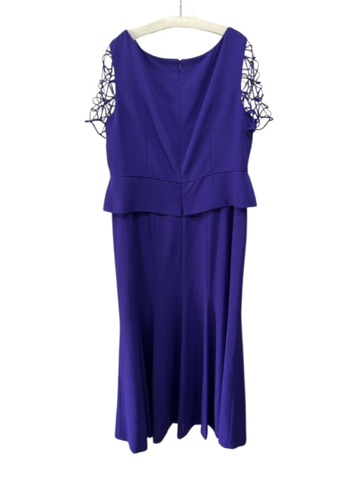 Daymor Couture Size 20 Purple Triacetate Blend Rhinestone Detail Web Gown Purple / 20