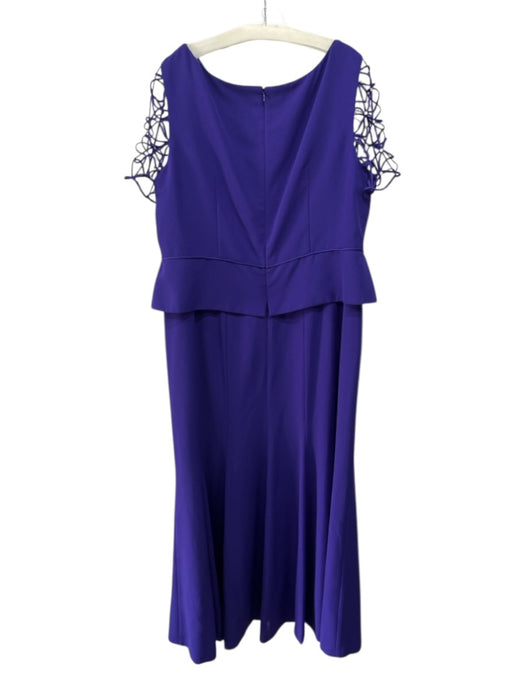 Daymor Couture Size 20 Purple Triacetate Blend Rhinestone Detail Web Gown Purple / 20