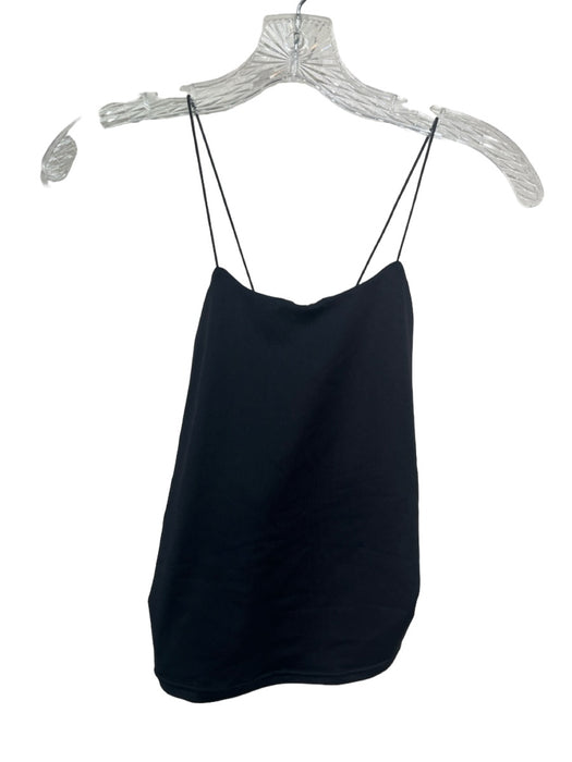 Alo Yoga Size M Black Nylon High Neck Spaghetti Strap Shelf Bra Crop Top Black / M