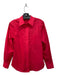 Foxcroft Size 10P Red Cotton Button Down Long Sleeve Top Red / 10P